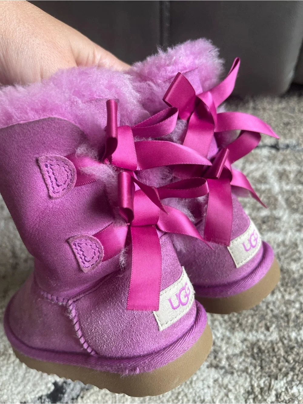 Ugg Boots kids Bailey bow boots size 10